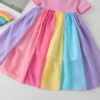 Load image into Gallery viewer, Baby Kid Girls Rainbow Dresses Wholesale 22061021
