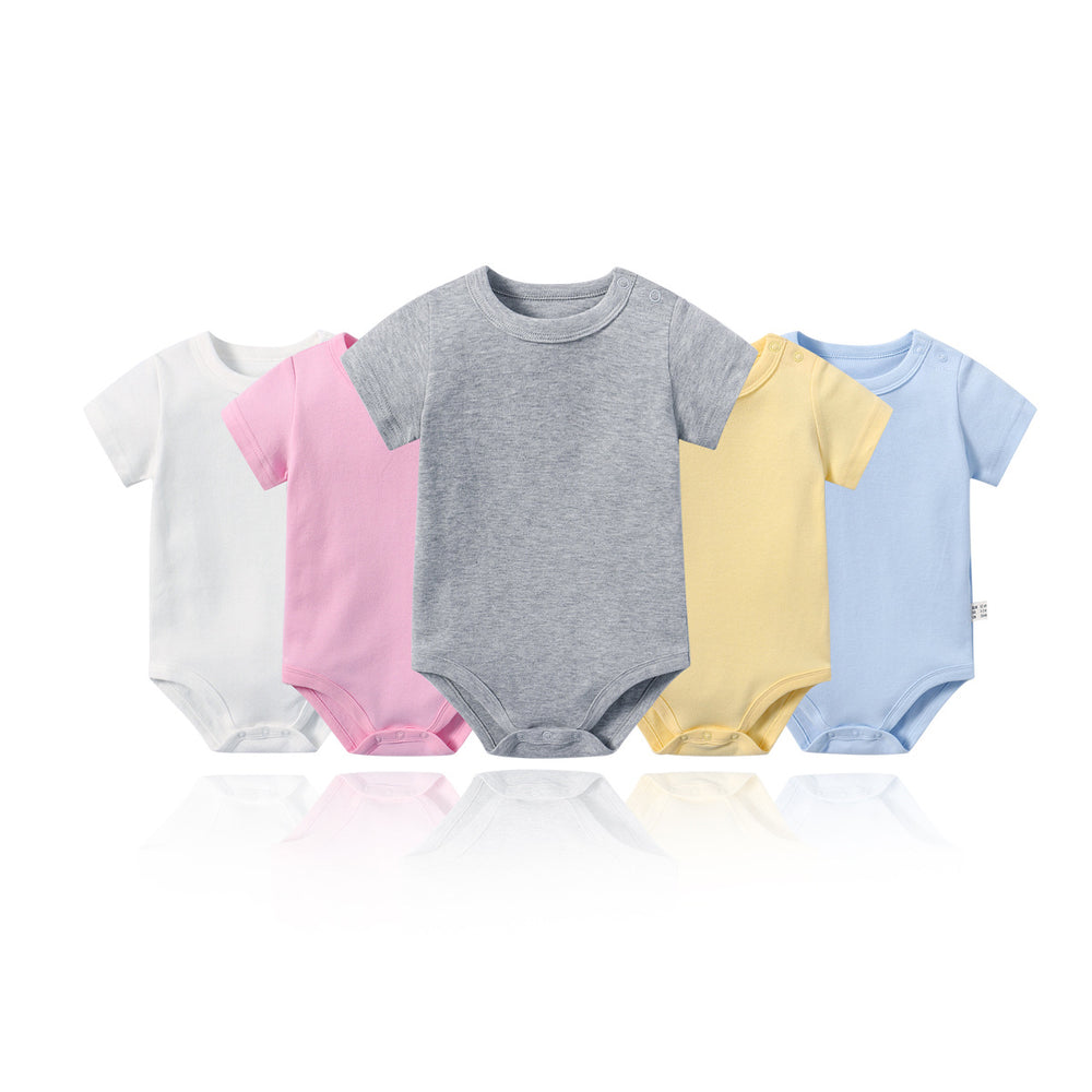 Baby Girls Boys Unisex Solid Color Rompers Wholesale 22061029
