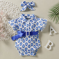Load image into Gallery viewer, Baby Girls Print Rompers Wholesale 220610307
