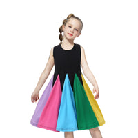 Load image into Gallery viewer, Baby Kid Girls Color-blocking Rainbow Dresses Wholesale 22061034
