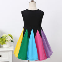 Load image into Gallery viewer, Baby Kid Girls Color-blocking Rainbow Dresses Wholesale 22061034
