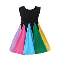 Load image into Gallery viewer, Baby Kid Girls Color-blocking Rainbow Dresses Wholesale 22061034
