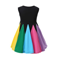 Load image into Gallery viewer, Baby Kid Girls Color-blocking Rainbow Dresses Wholesale 22061034
