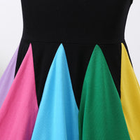 Load image into Gallery viewer, Baby Kid Girls Color-blocking Rainbow Dresses Wholesale 22061034
