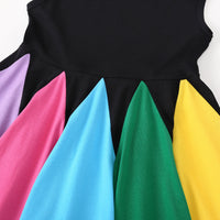 Load image into Gallery viewer, Baby Kid Girls Color-blocking Rainbow Dresses Wholesale 22061034
