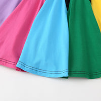 Load image into Gallery viewer, Baby Kid Girls Color-blocking Rainbow Dresses Wholesale 22061034
