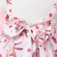 Load image into Gallery viewer, Baby Kid Girls Flower Animals Bow Muslin&amp;Ribbed Print Dresses Wholesale 220610351
