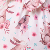 Load image into Gallery viewer, Baby Kid Girls Flower Animals Bow Muslin&amp;Ribbed Print Dresses Wholesale 220610351
