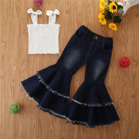 Load image into Gallery viewer, 2 Pieces Set Baby Kid Girls Tank Tops And Pants Wholesale 22061036

