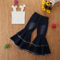 Load image into Gallery viewer, 2 Pieces Set Baby Kid Girls Tank Tops And Pants Wholesale 22061036
