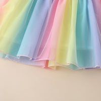 Load image into Gallery viewer, Baby Kid Girls Color-blocking Rainbow Dresses Wholesale 22061038
