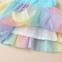 Load image into Gallery viewer, Baby Kid Girls Color-blocking Rainbow Dresses Wholesale 22061038
