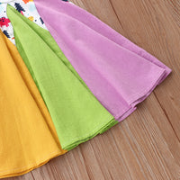 Load image into Gallery viewer, Baby Kid Girls Color-blocking Dinosaur Rainbow Love heart Print Dresses Wholesale 220610382

