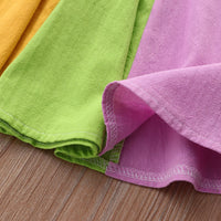 Load image into Gallery viewer, Baby Kid Girls Color-blocking Dinosaur Rainbow Love heart Print Dresses Wholesale 220610382
