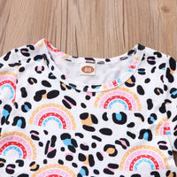 Load image into Gallery viewer, Baby Kid Girls Color-blocking Dinosaur Rainbow Love heart Print Dresses Wholesale 220610382
