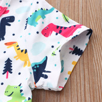 Load image into Gallery viewer, Baby Kid Girls Color-blocking Dinosaur Rainbow Love heart Print Dresses Wholesale 220610382
