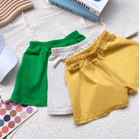 Load image into Gallery viewer, 2 Pieces Set Baby Kid Girls Solid Color Polo Shirts And Shorts Wholesale 220610473

