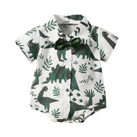 Load image into Gallery viewer, Baby Boys Dinosaur Plant Print Rompers Wholesale 220610478
