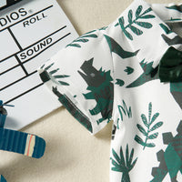 Load image into Gallery viewer, Baby Boys Dinosaur Plant Print Rompers Wholesale 220610478

