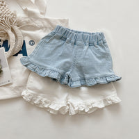 Load image into Gallery viewer, Baby Kid Girls Solid Color Jeans Shorts Wholesale 220610489
