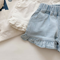 Load image into Gallery viewer, Baby Kid Girls Solid Color Jeans Shorts Wholesale 220610489
