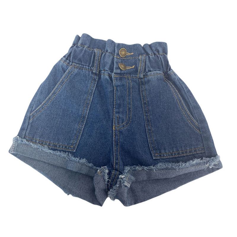 Baby Kid Girls Solid Color Shorts Jeans Wholesale 220610513