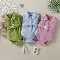 Load image into Gallery viewer, Baby Girls Solid Color Rompers Wholesale 220610521
