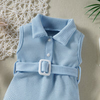 Load image into Gallery viewer, Baby Girls Solid Color Rompers Wholesale 220610521
