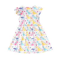 Load image into Gallery viewer, Baby Kid Girls Letters Dinosaur Animals Cartoon Print Dresses Wholesale 22061065
