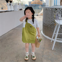 Load image into Gallery viewer, Baby Kid Girls Solid Color Dresses Wholesale 220608345
