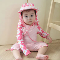 Load image into Gallery viewer, Baby Kid Girls Color-blocking Flower Print Beach Rompers Swimwears Wholesale 22060658
