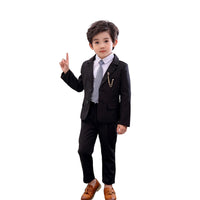 Load image into Gallery viewer, 2 Pieces Set Baby Kid Boys Dressy Birthday Party Solid Color Jackets Outwears And Pants Wholesale 22061312
