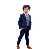 Load image into Gallery viewer, 2 Pieces Set Baby Kid Boys Dressy Birthday Party Solid Color Jackets Outwears And Pants Wholesale 22061312

