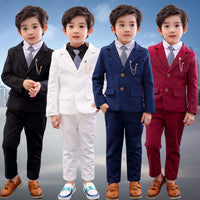 Load image into Gallery viewer, 2 Pieces Set Baby Kid Boys Dressy Birthday Party Solid Color Jackets Outwears And Pants Wholesale 22061312
