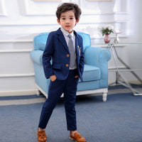 Load image into Gallery viewer, 2 Pieces Set Baby Kid Boys Dressy Birthday Party Solid Color Jackets Outwears And Pants Wholesale 22061312
