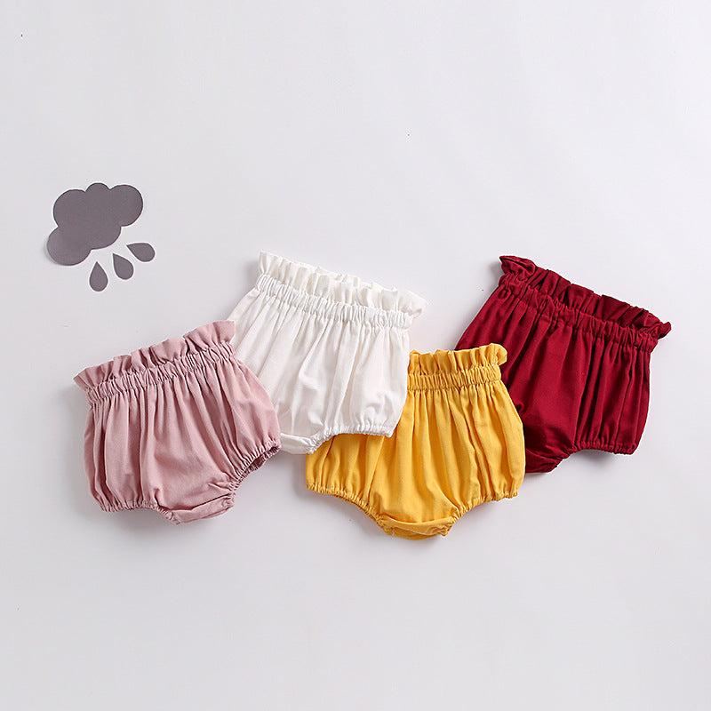 Baby Kid Girls Solid Color Shorts Wholesale 22061324