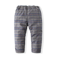 Load image into Gallery viewer, 3 Pieces Set Baby Kid Boys Birthday Party Solid Color Bow Shirts Checked Vests Waistcoats And Pants Wholesale 220613315
