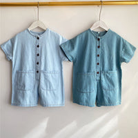 Load image into Gallery viewer, Baby Kid Unisex Solid Color Rompers Wholesale 22061333
