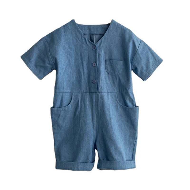 Baby Kid Unisex Solid Color Rompers Wholesale 22061334
