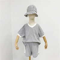 Load image into Gallery viewer, 2 Pieces Set Baby Kid Unisex Color-blocking T-Shirts And Shorts Wholesale 220613345
