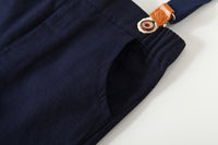 Load image into Gallery viewer, 2 Pieces Set Baby Kid Boys Dressy Bow Shirts And Solid Color Jumpsuits Wholesale 220613374
