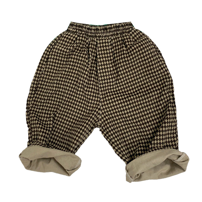 Baby Kid Unisex Checked Pants Wholesale 220613376