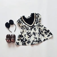 Load image into Gallery viewer, Baby Kid Girls Flower Print Rompers And Dresses Wholesale 220613411
