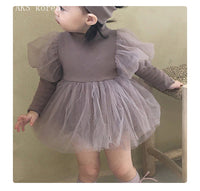 Load image into Gallery viewer, Baby Kid Girls Solid Color Rompers And Dresses Wholesale 220613413
