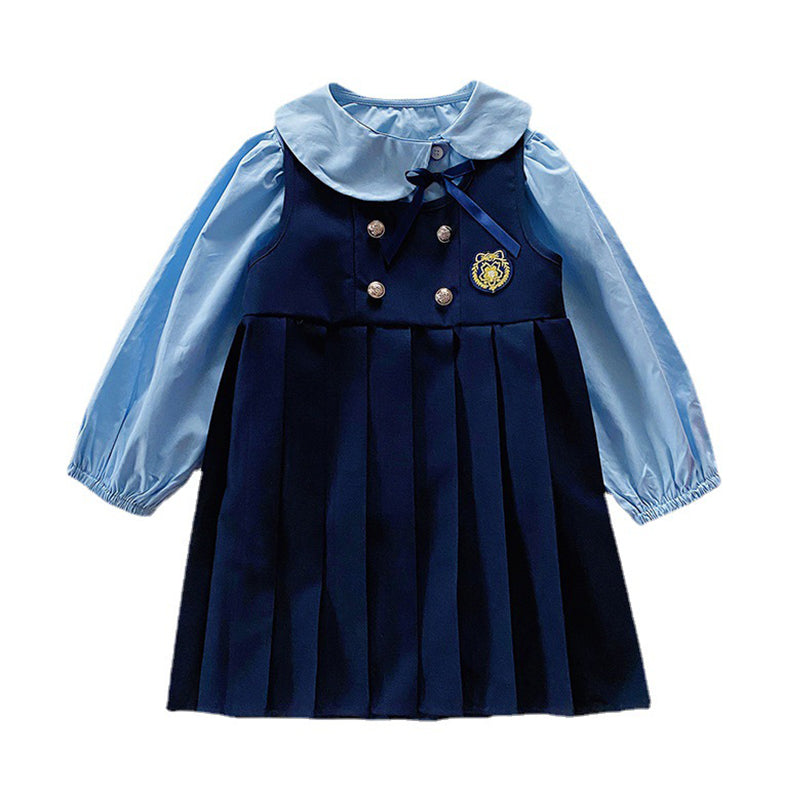 Baby Kid Girls Solid Color Blouses And Animals Embroidered Dresses Wholesale 220613417