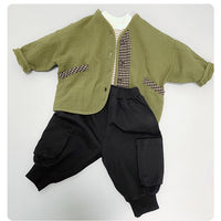 Load image into Gallery viewer, Baby Kid Unisex Checked Jackets Outwears Wholesale 220613418
