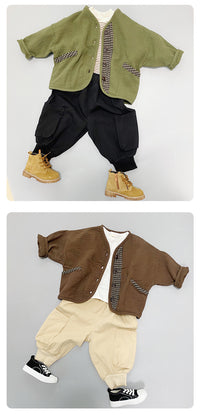 Load image into Gallery viewer, Baby Kid Unisex Checked Jackets Outwears Wholesale 220613418
