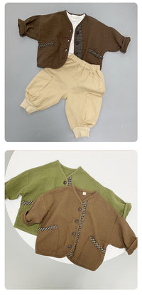 Load image into Gallery viewer, Baby Kid Unisex Checked Jackets Outwears Wholesale 220613418
