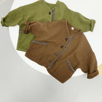 Load image into Gallery viewer, Baby Kid Unisex Checked Jackets Outwears Wholesale 220613418
