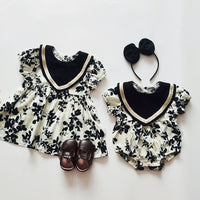 Load image into Gallery viewer, Baby Kid Girls Flower Print Rompers And Dresses Wholesale 220613422
